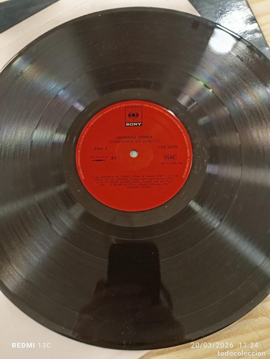 Discos de vinilo: Lp - Leonard Cohen - Live Songs - Foto 7