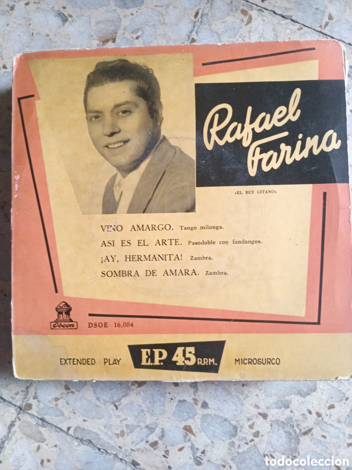 Discos de vinilo: EP RAFAEL FARINA VINO AMARGO 1958 - Foto 1