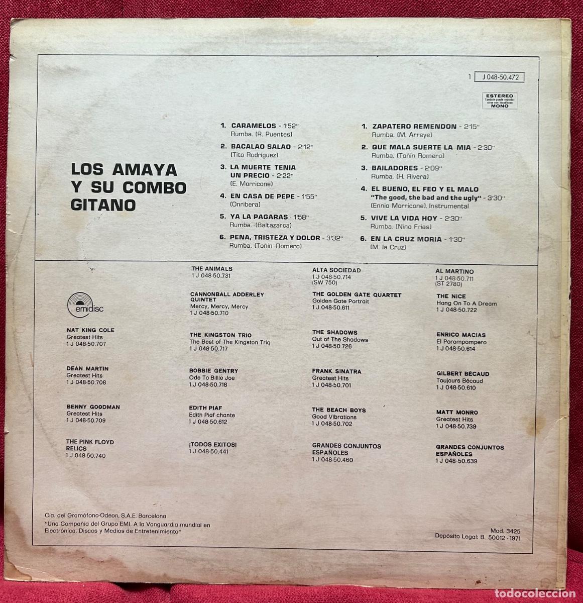 Discos de vinilo: Los amaya y su combo gitano 1971 LP Emidisc - Foto 2