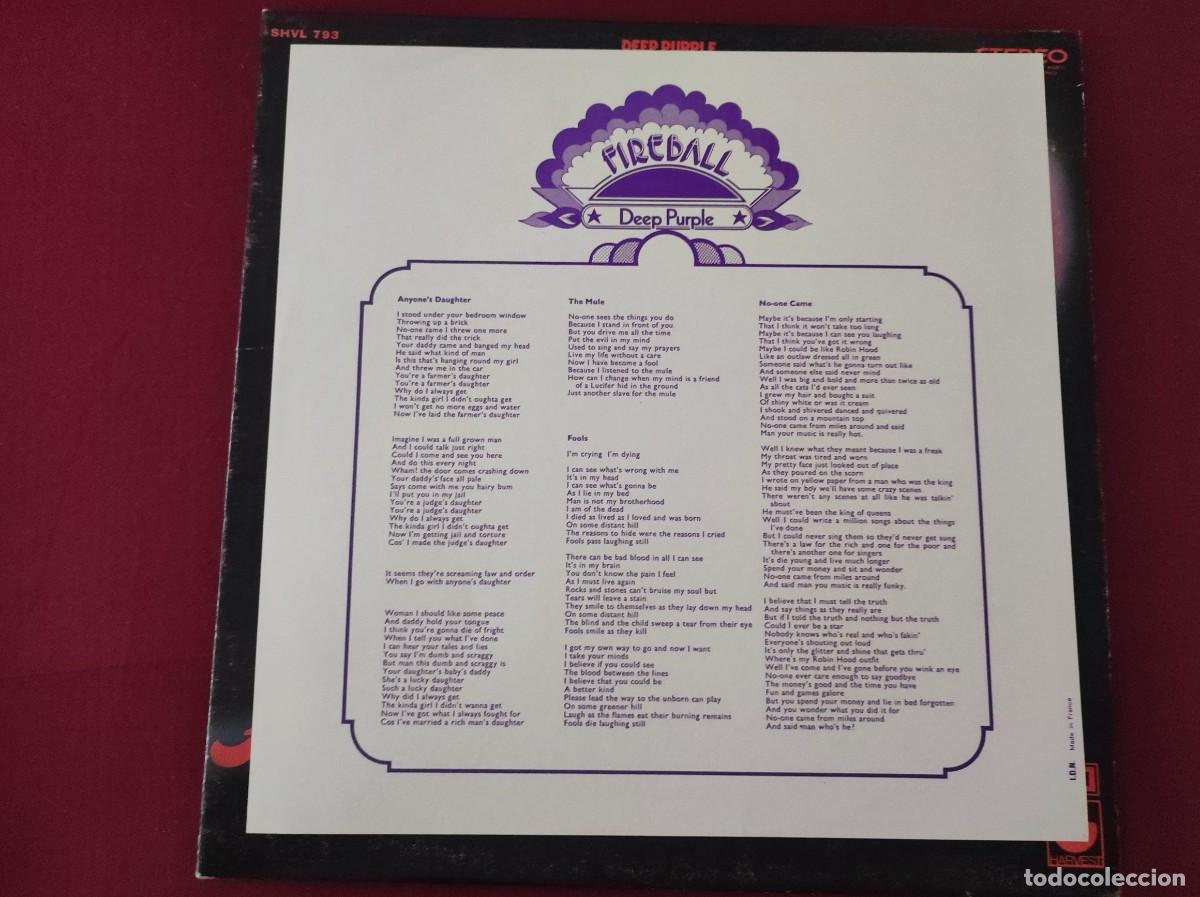 Discos de vinilo: Deep Purple &ndash; Fireball primera edici&oacute;n francesa de 1971 - Foto 4