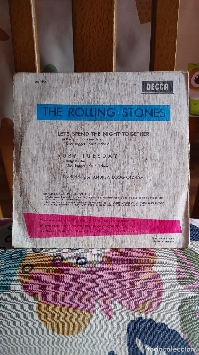 Discos de vinilo: THE ROLLING STONES-SINGLE LET&acute;S SPEND THE NIGHT TOGETHER - Foto 2