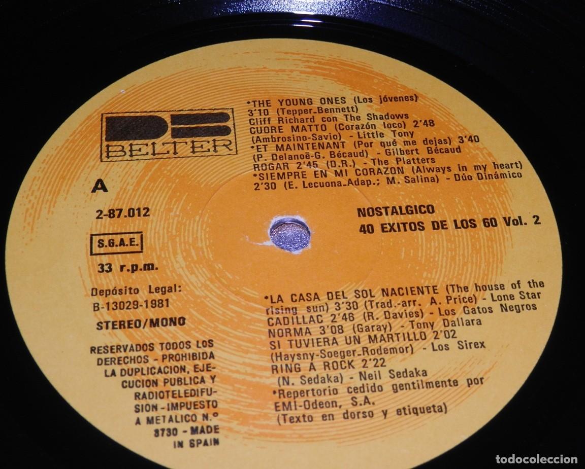 Discos de vinilo: DISCO LP DE VINILO COMPILACION NOSTALGICO DE LOS SESENTA - Foto 3