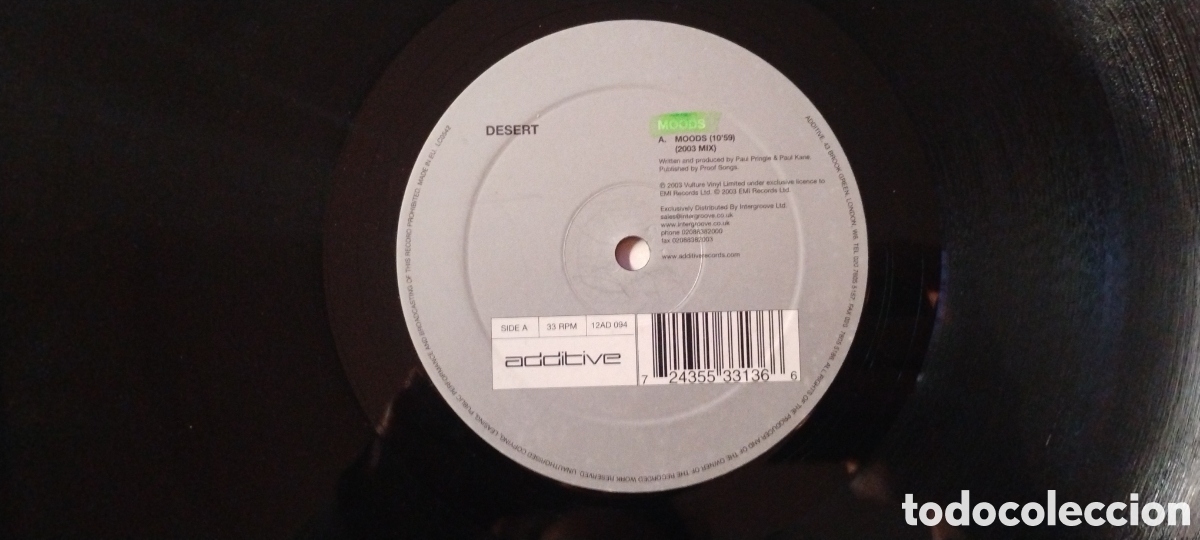 Discos de vinilo: DESERT-MOODS-MAXI-ADDITIVE/UK-IB - Foto 4