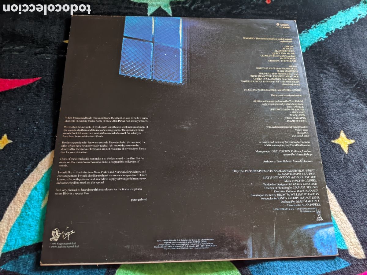 Discos de vinilo: // Peter Gabriel - Birdy - Charisma Espa&ntilde;a 1985 - Foto 2