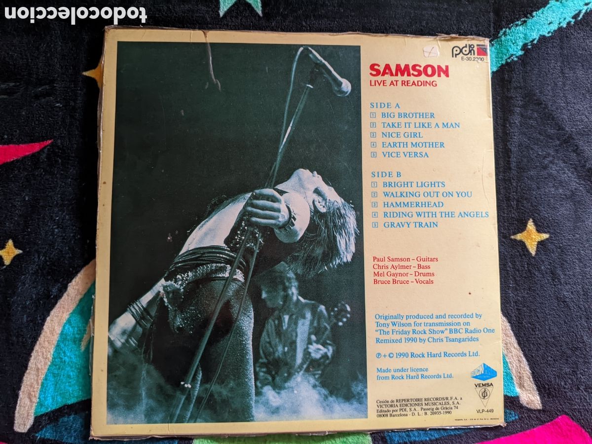 Discos de vinilo: // Samson - Live at reading &lsquo;81- Vemsa Espa&ntilde;a 1990 - Foto 2