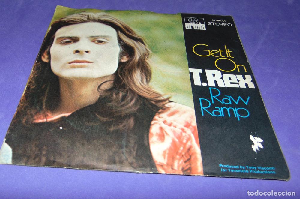 Discos de vinilo: T. Rex &ndash; Get It On / Raw Ramp - SINGLE 1971 - Foto 2