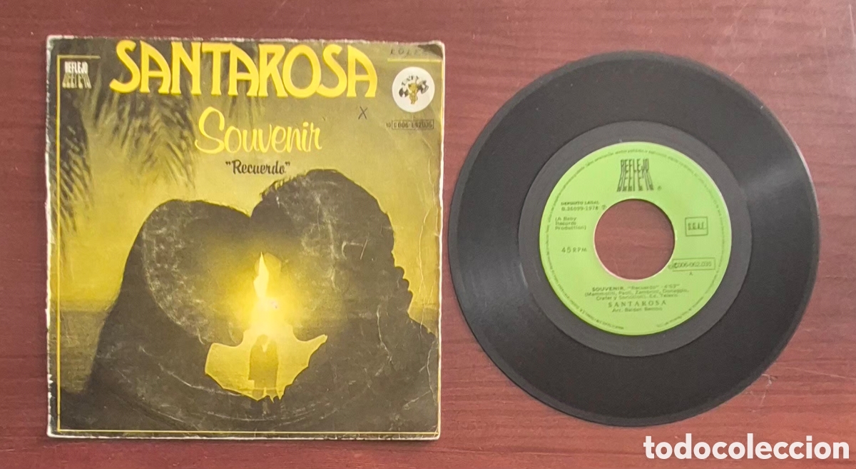 Discos de vinilo: SINGLE - SANTAROSA - SOUVENIR - 1978 ESPA&Ntilde;A - Foto 3