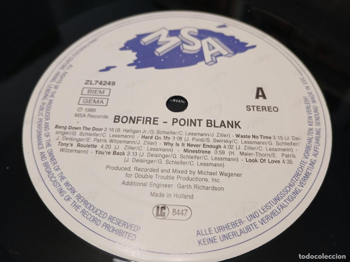 Discos de vinilo: Bonfire &ndash; Point Blank- (1989) LP disco vinilo - Foto 2