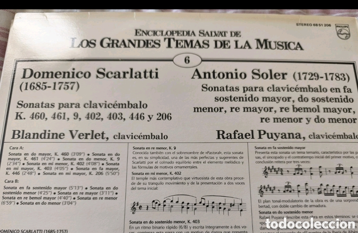 Discos de vinilo: Domenico Scarlatti / Antonio Soler - Foto 2