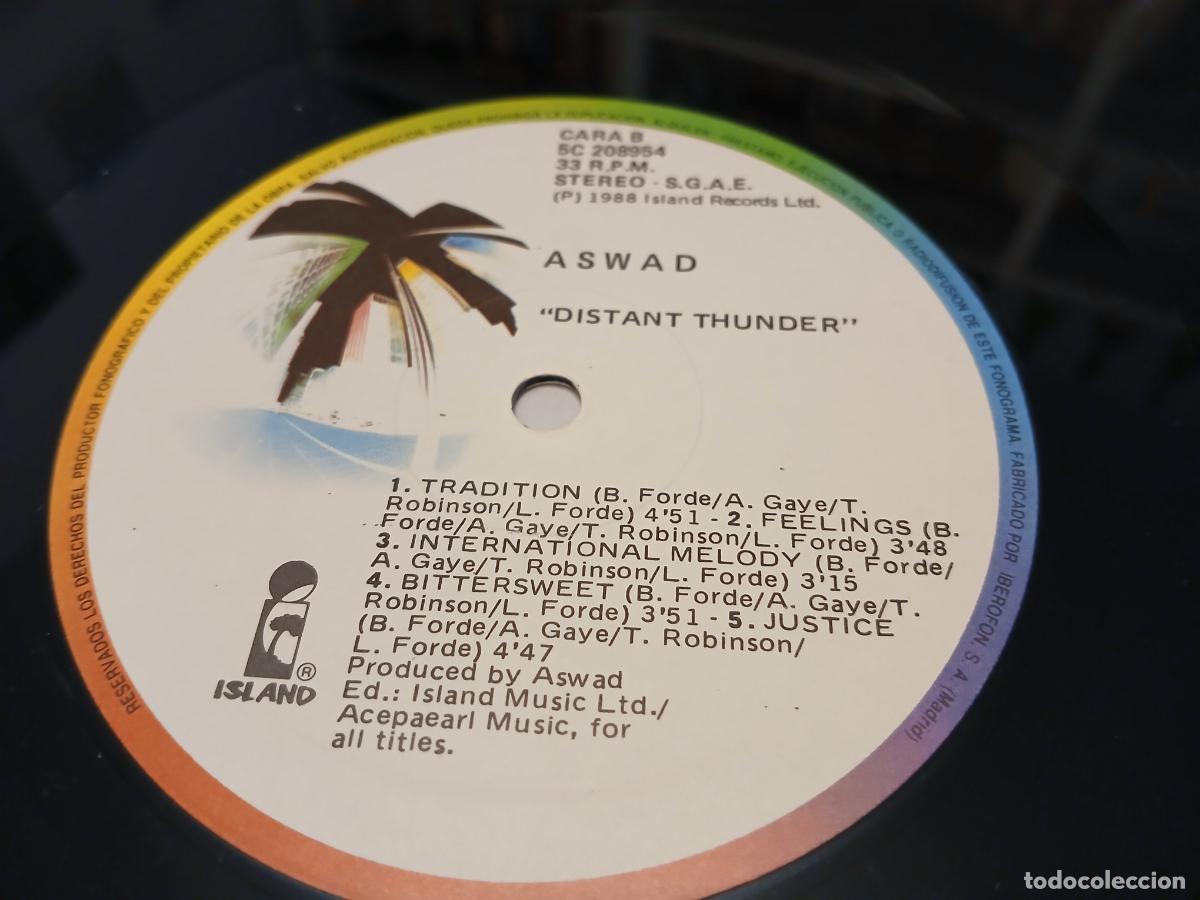 Discos de vinilo: Aswad &ndash; Distant Thunder- (1988) LP disco vinilo - Foto 5