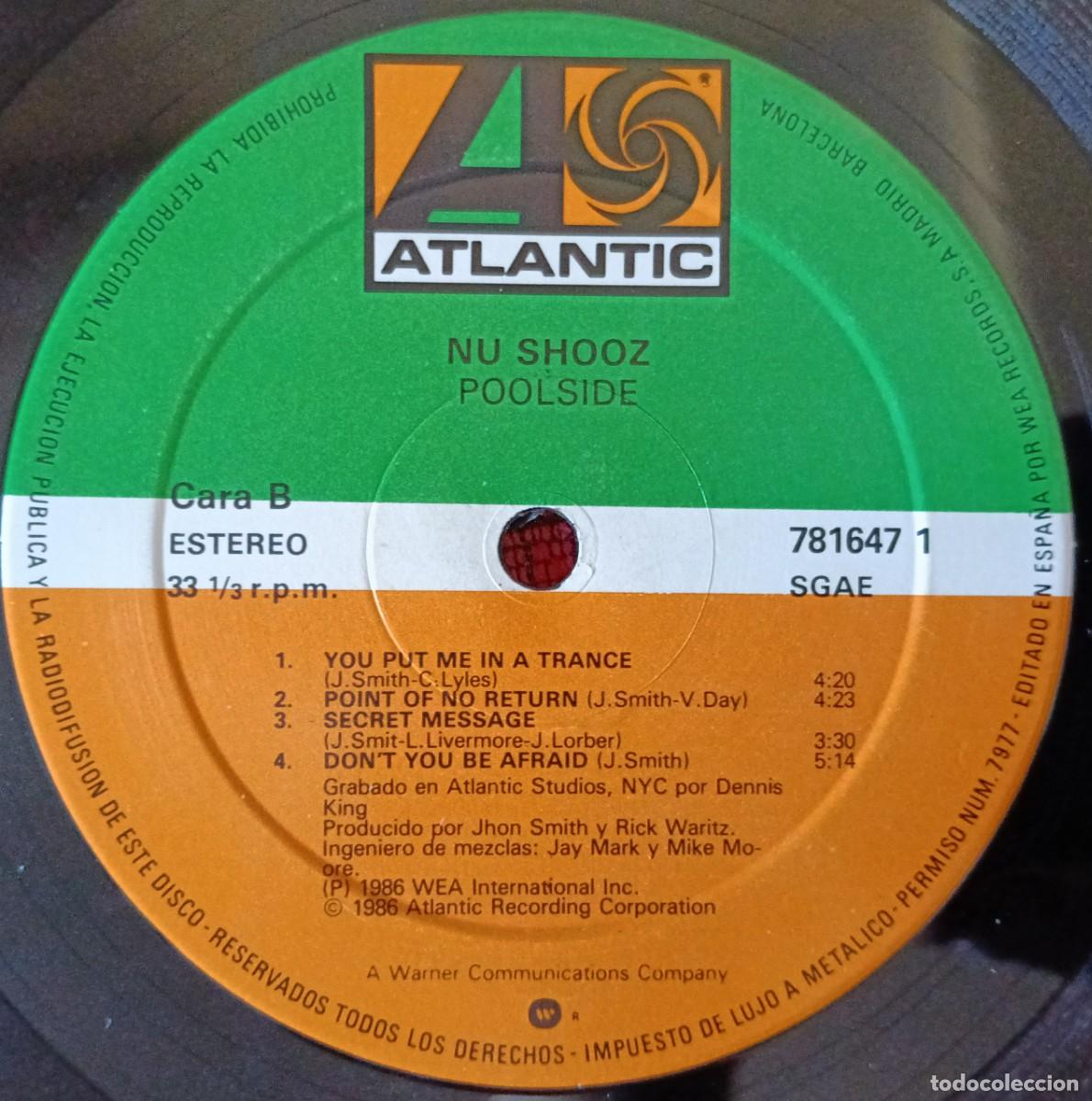 Discos de vinilo: NU SHOOZ ** Poolside ** VINILO LP 1986 - Foto 4