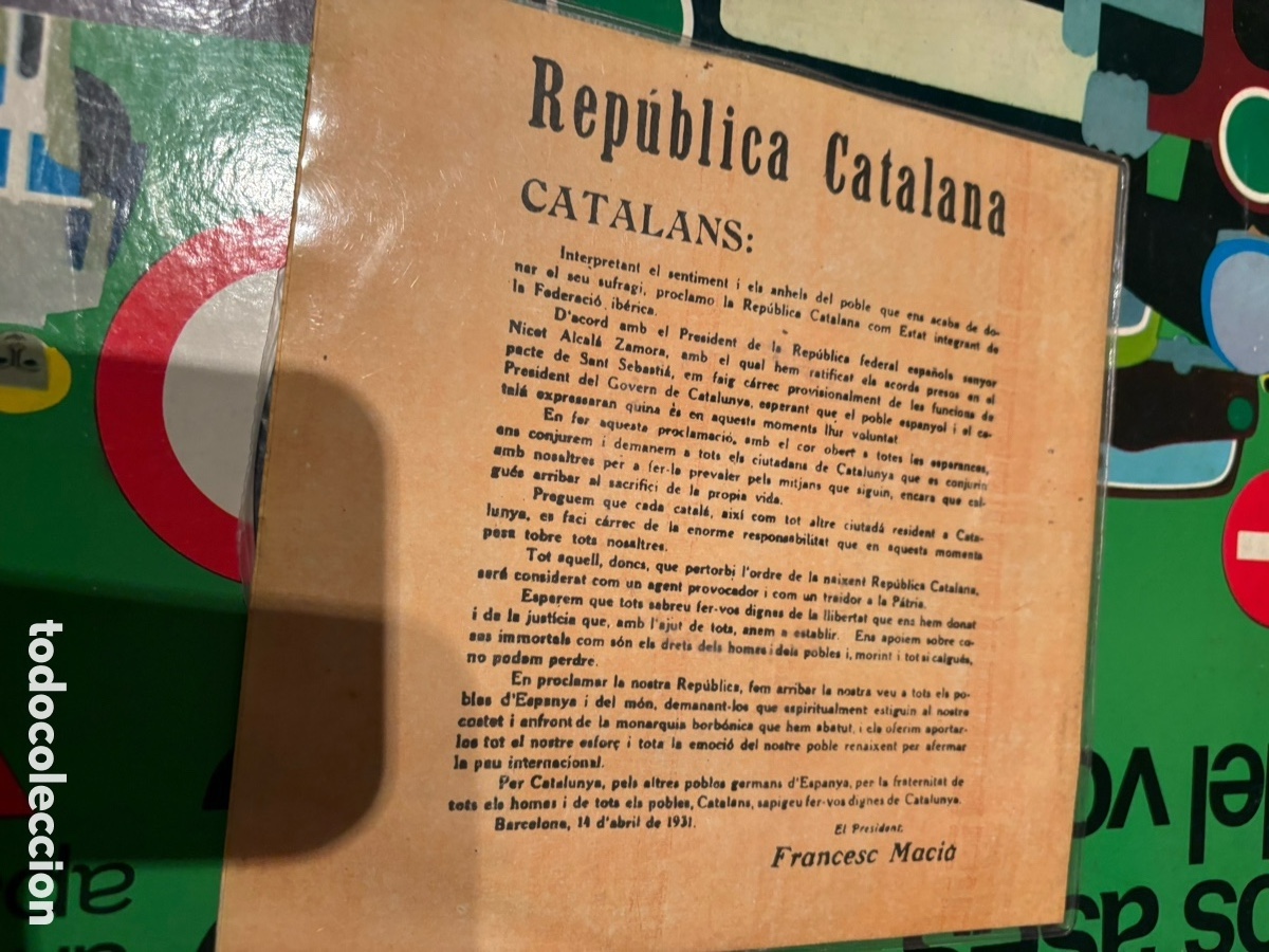 Discos de vinilo: Vinilo de Maci&agrave; de un discurso suyo - Foto 2