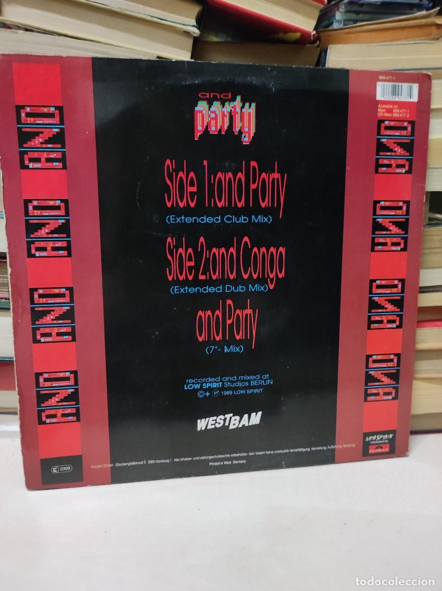 Discos de vinilo: And Party WestBam AND CONGA - Foto 2