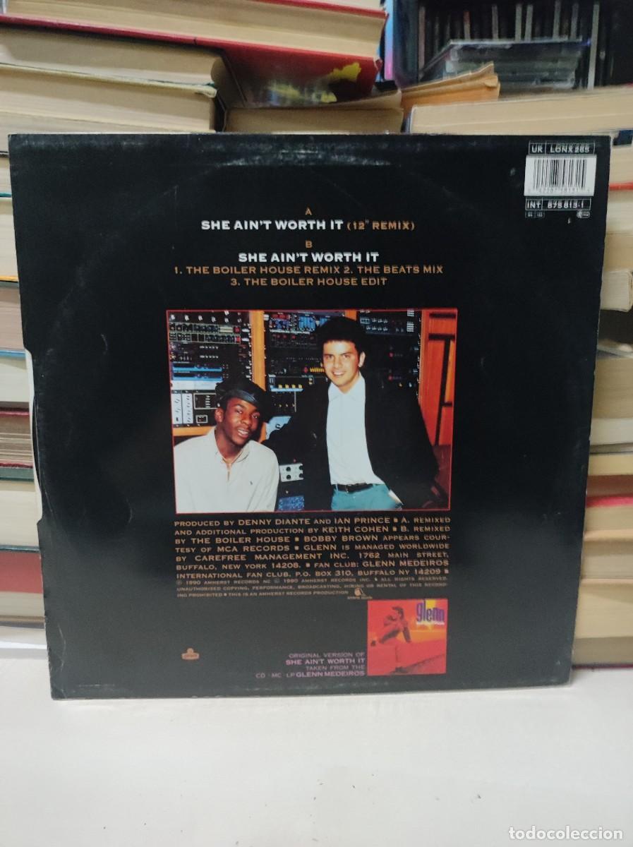 Discos de vinilo: She Aint Worth It Glenn Medeiros ft. Bobby Brown - Foto 2