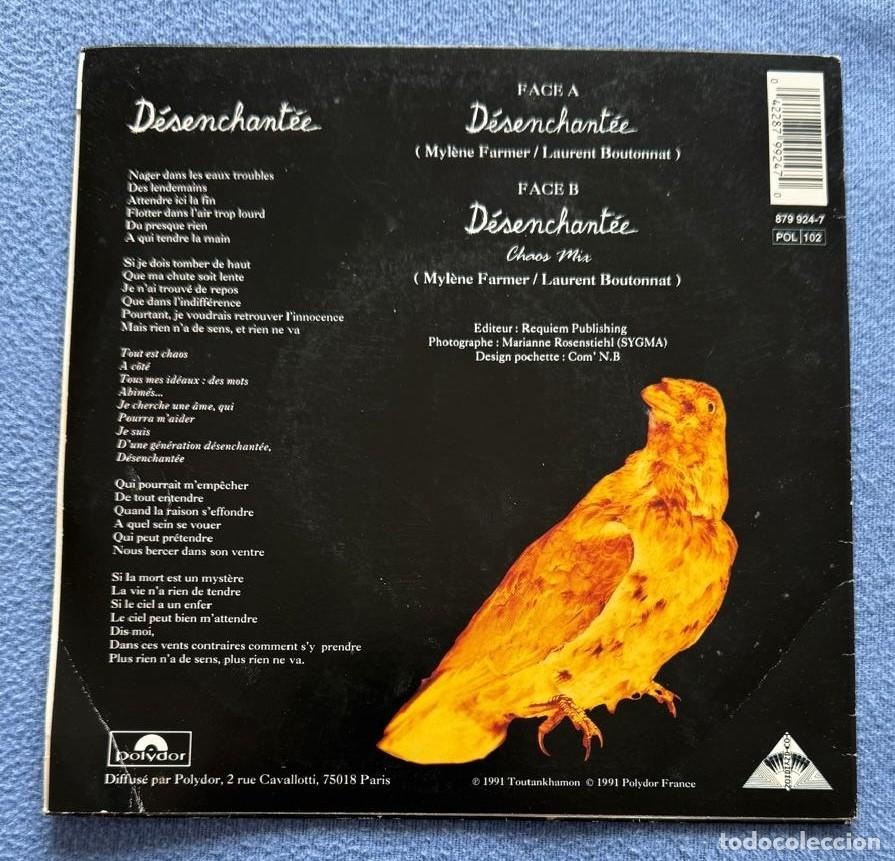 Discos de vinilo: Mylene Farmer 45t desenchantee EX EX - Foto 3