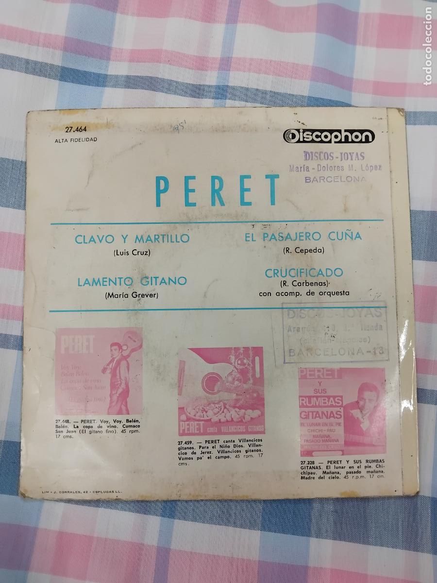 Discos de vinilo: PERET - CLAVO Y MARTILLO + 3. EP DISCOPHON 1965. - Foto 2