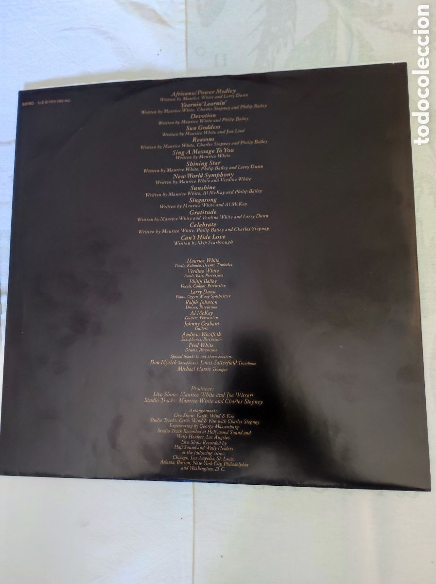Discos de vinilo: EARTH, WIND & FIRE - GRATITUDE - Foto 5