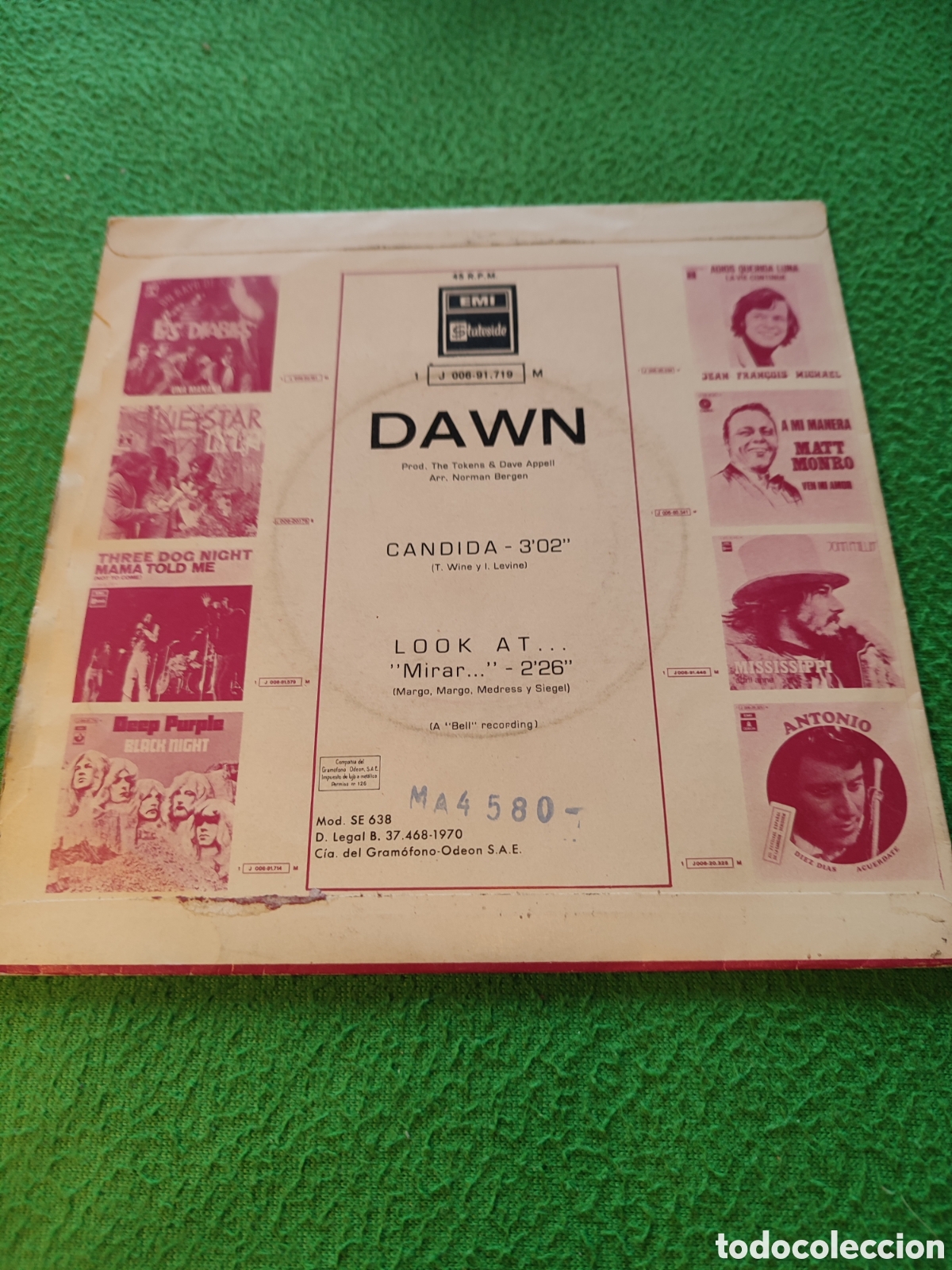 Discos de vinilo: Dawn - C&aacute;ndida/ Look at... - Foto 2
