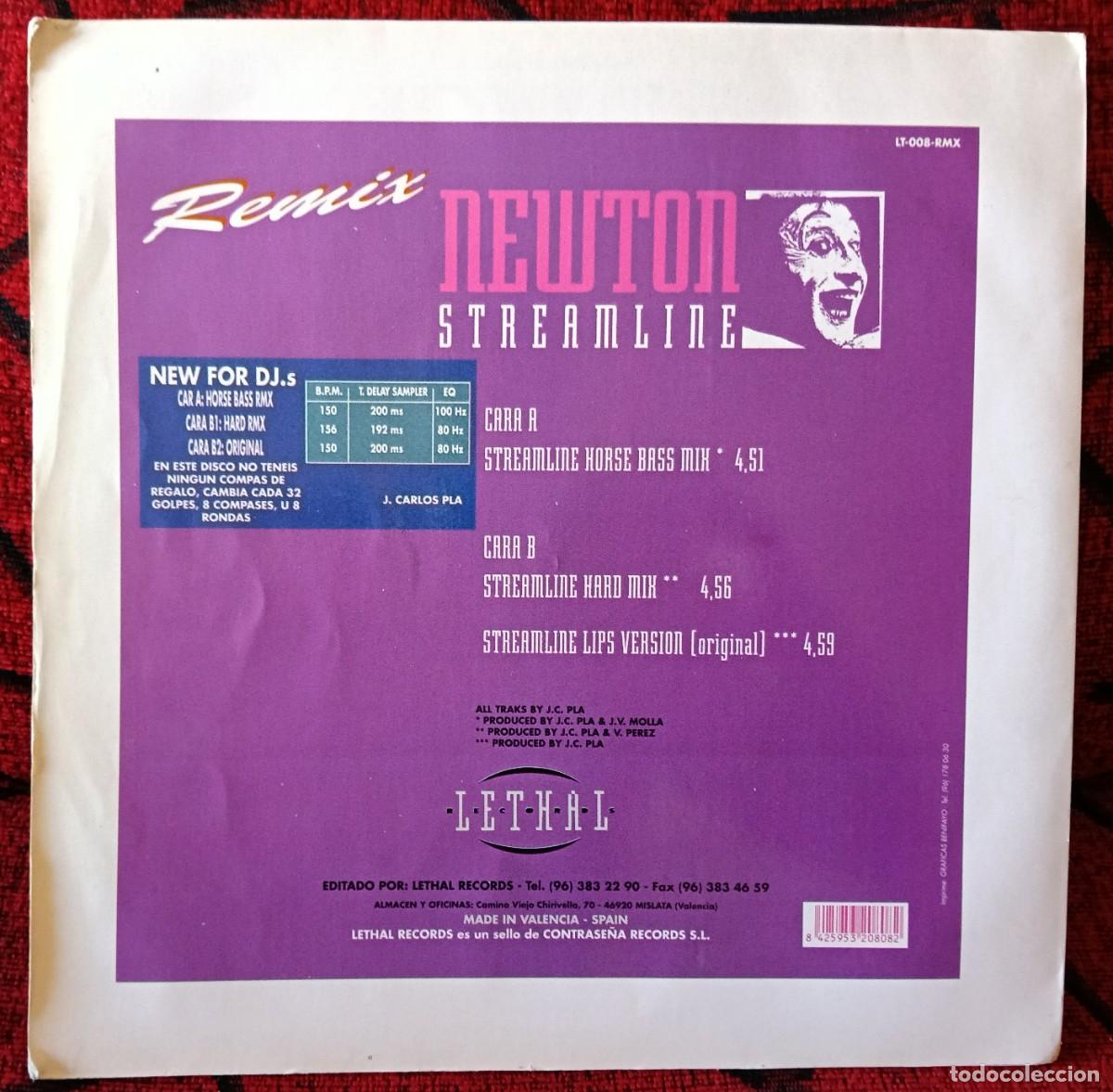 Discos de vinilo: NEWTON ** Streamline (Remix) ** MAXI SINGLE VINILO 1995 - Foto 2