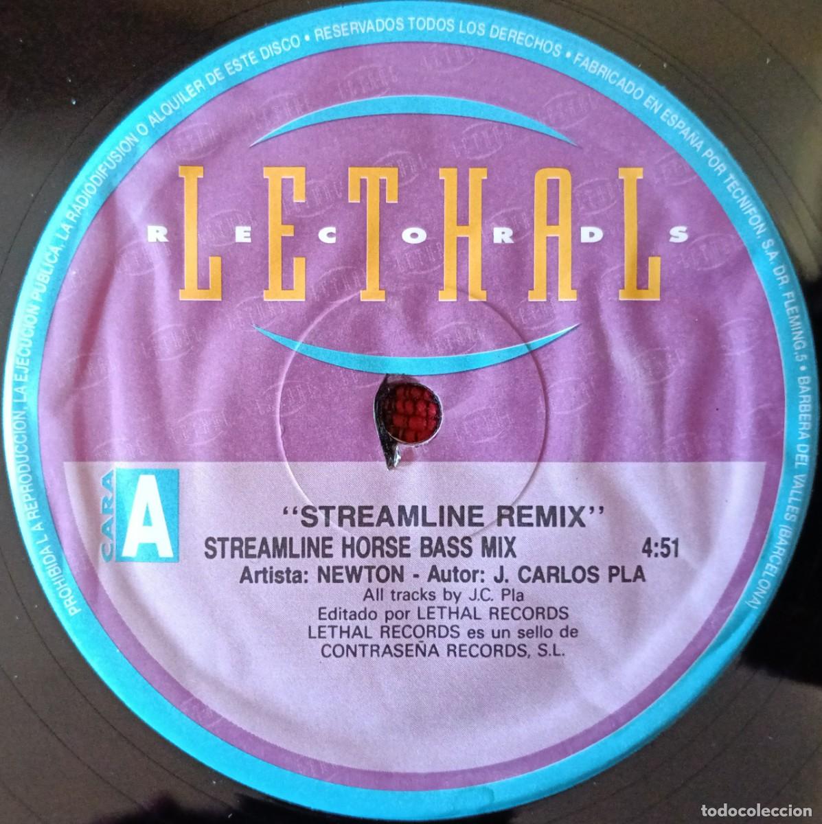Discos de vinilo: NEWTON ** Streamline (Remix) ** MAXI SINGLE VINILO 1995 - Foto 3