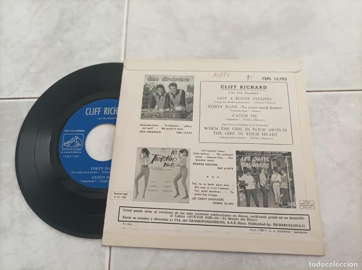 Discos de vinilo: Cliff Richard ep -got a funny feeling- - Foto 2