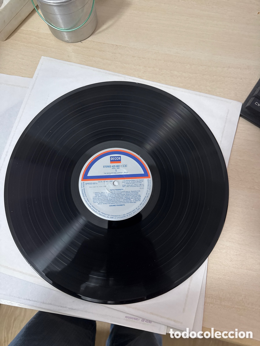 Discos de vinilo: DISCO VINILO DOBLE TUTTO PAVAROTTI DECCA - Foto 3