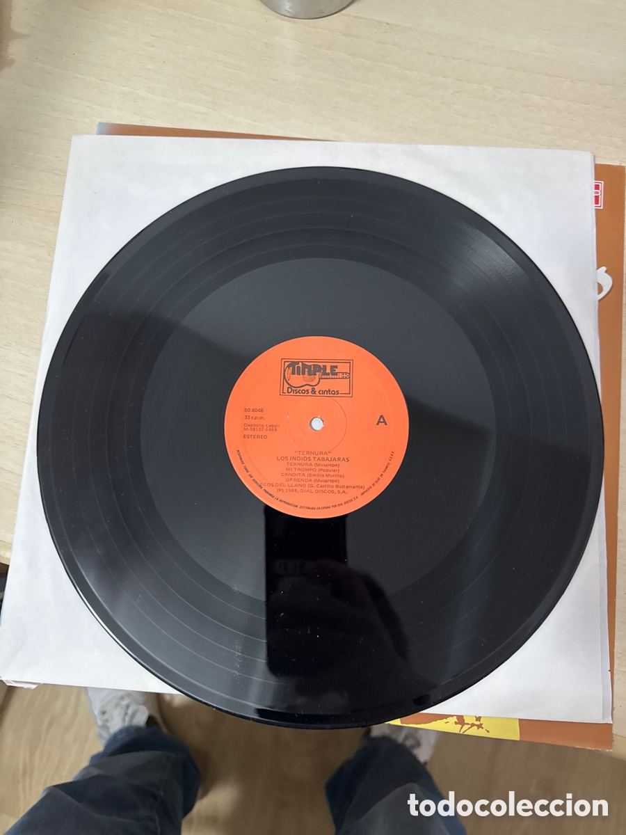 Discos de vinilo: DISCO VINILO LOS INDIOS TABAJARAS TERNURA 1988 - Foto 2