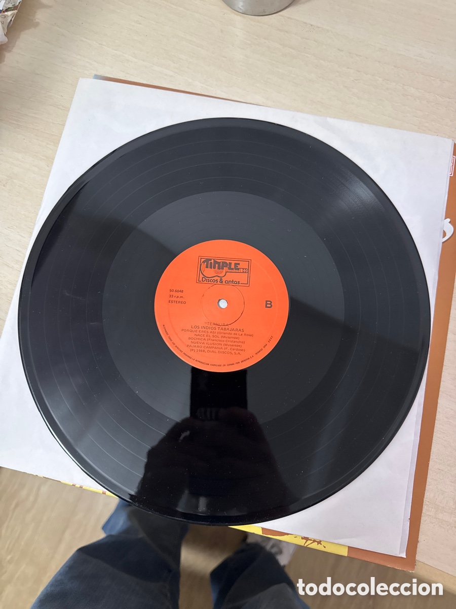 Discos de vinilo: DISCO VINILO LOS INDIOS TABAJARAS TERNURA 1988 - Foto 3