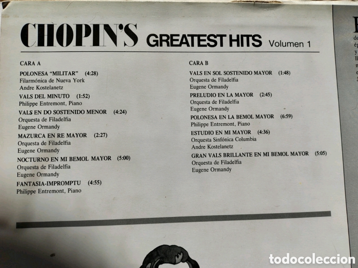 Discos de vinilo: Chopin: Greatest Hits vol.1 - Foto 2
