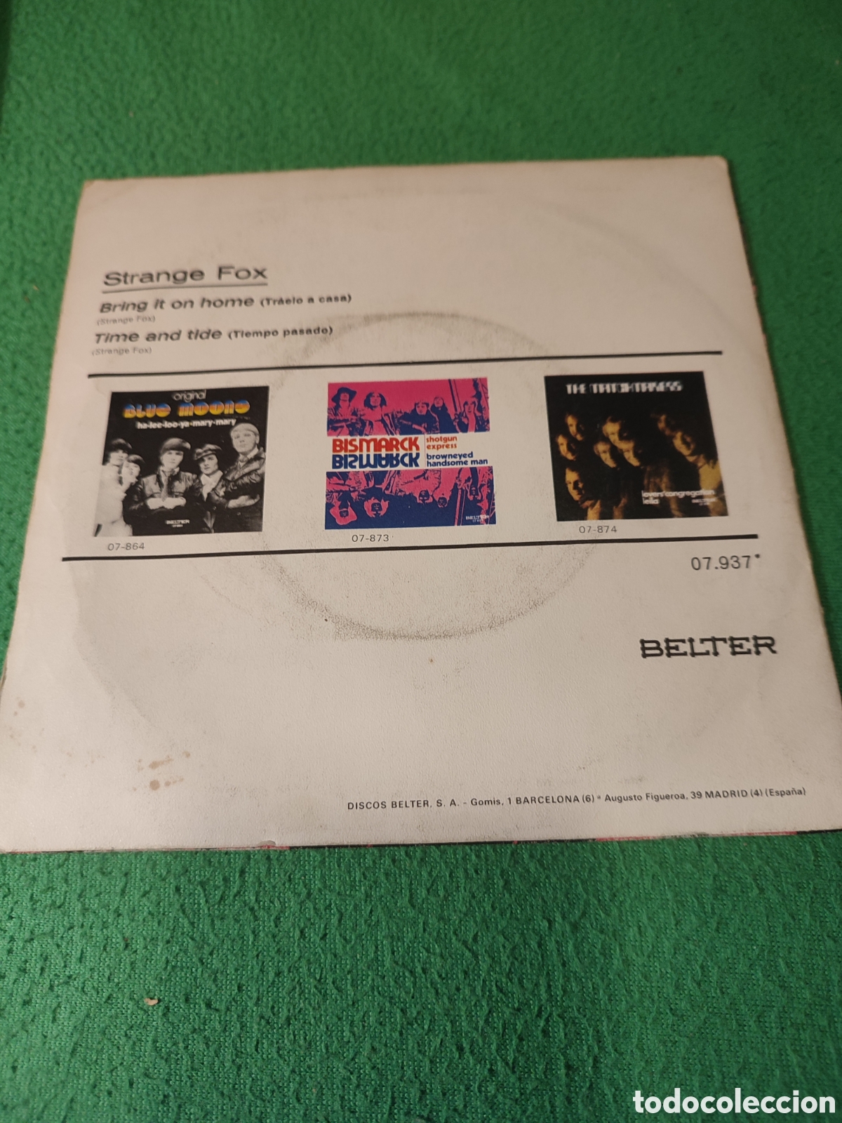 Discos de vinilo: Strange Fox - Bring It on home/Time and tide - Foto 2