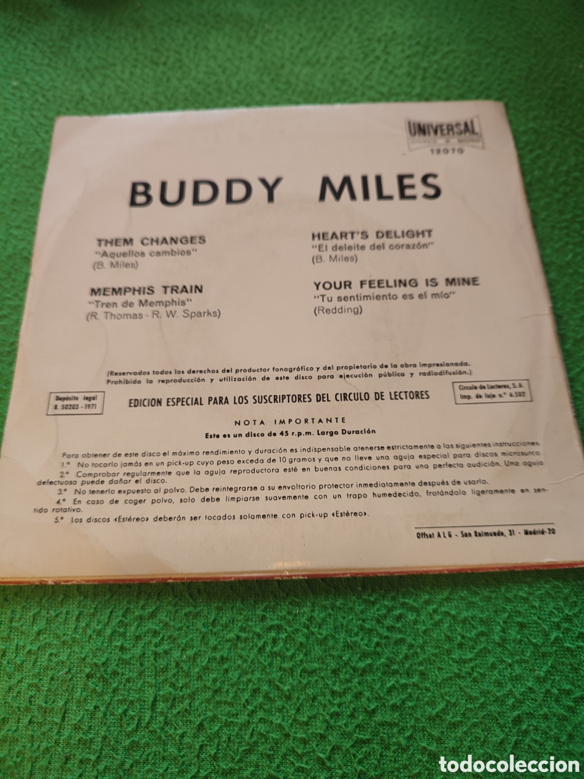 Discos de vinilo: Buddy Miles - Them changes/ Memphis train +2 - Foto 2