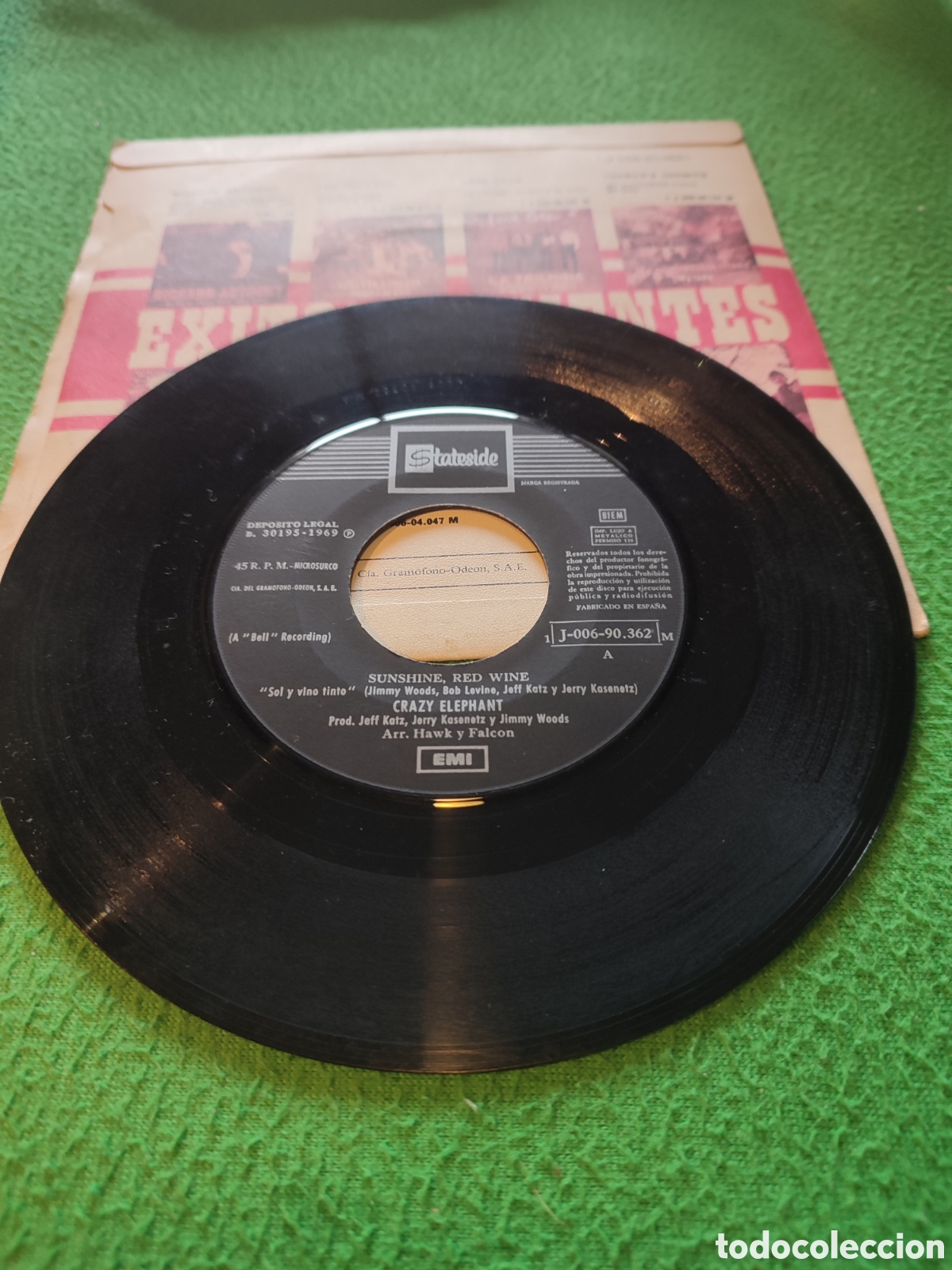 Discos de vinilo: Crazy Elephant - Sunshine, red ,wine / Pam - Foto 3