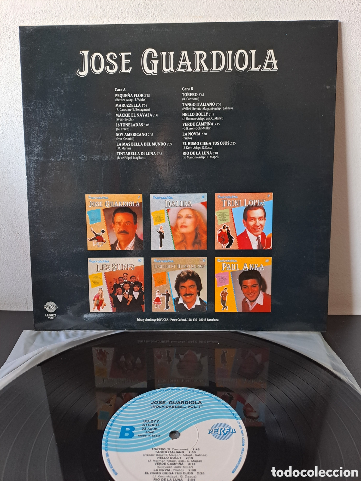 Discos de vinilo: Jose Guardiola &lrm;&ndash; Inolvidables ... Vol 7 - Foto 2