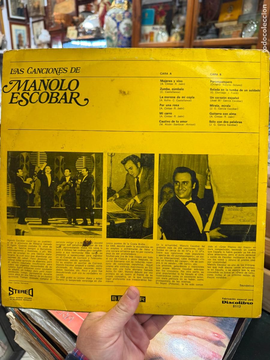 Discos de vinilo: LP LAS CANCIONES DE MANOLO ESCOBAR - Foto 2