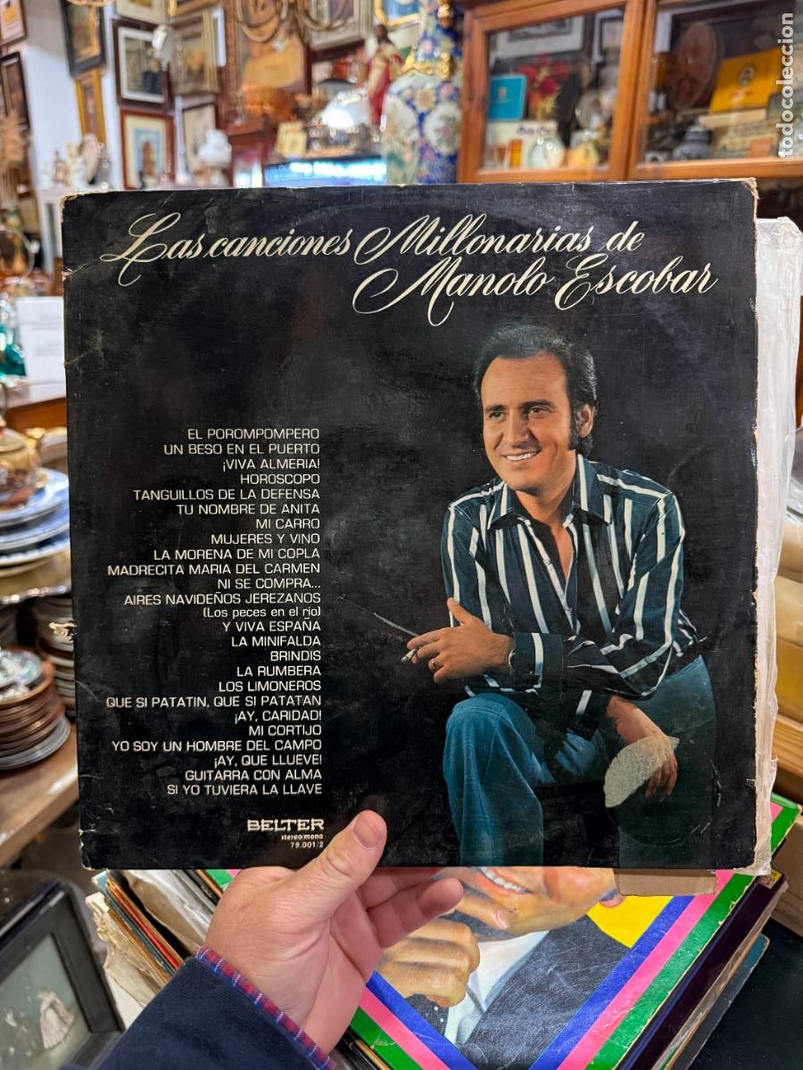 Discos de vinilo: LP LAS CANCIONES MILLONARIAS DE MANOLO ESCOBAR - Foto 1