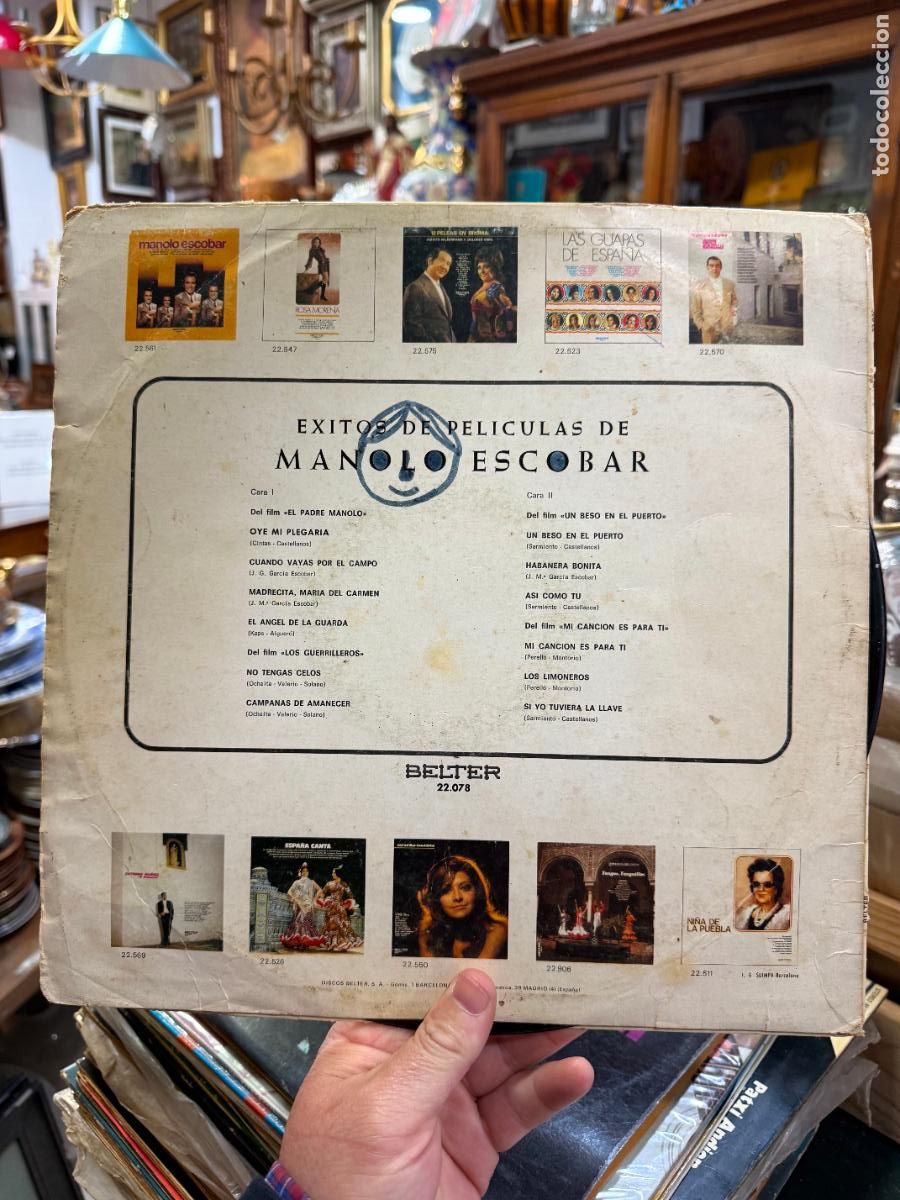 Discos de vinilo: LP MANOLO ESCOBAR - EXITOS DE PELICULAS - Foto 2