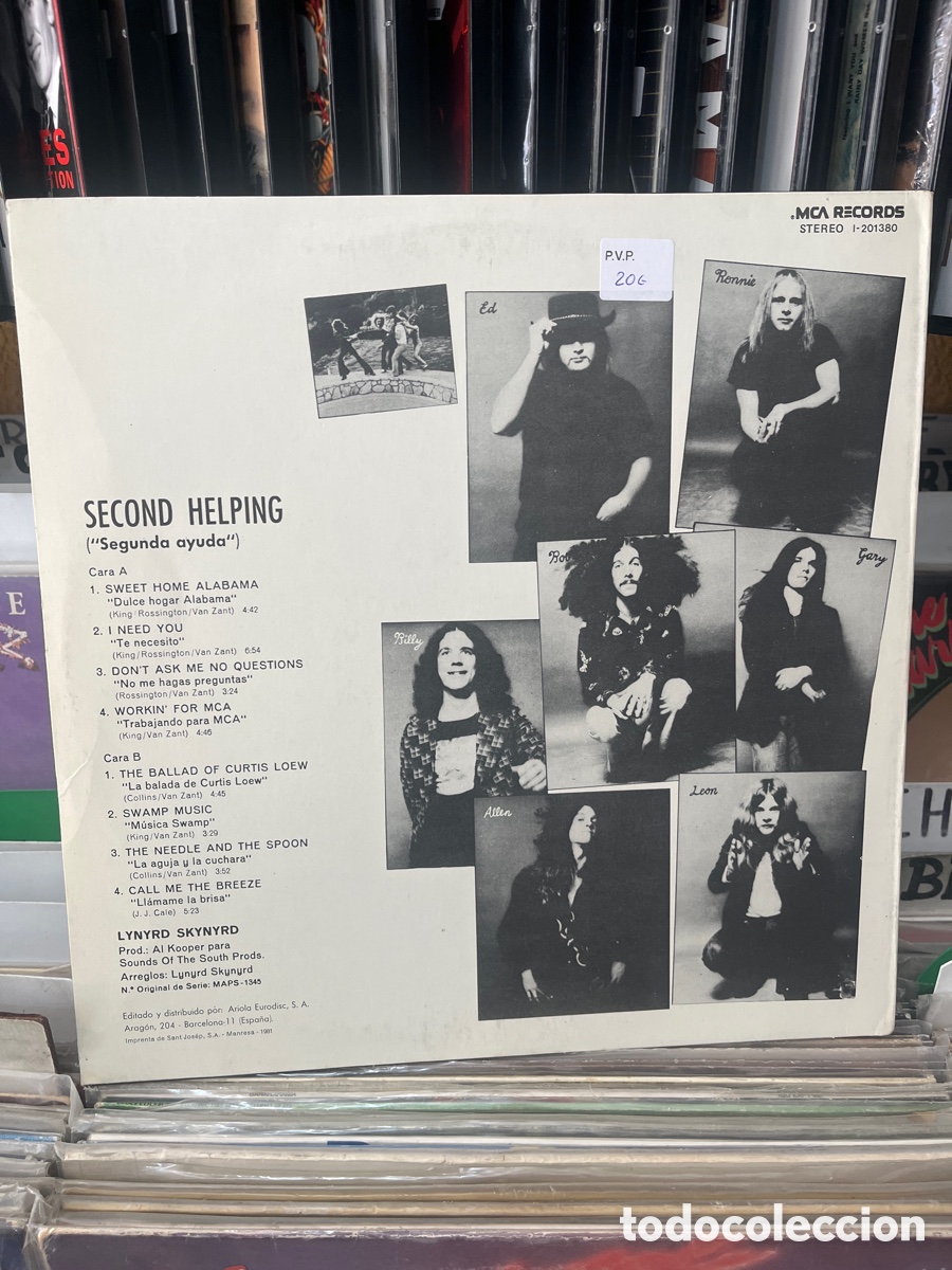 Discos de vinilo: lynyrd skynyrd second helping - Foto 2