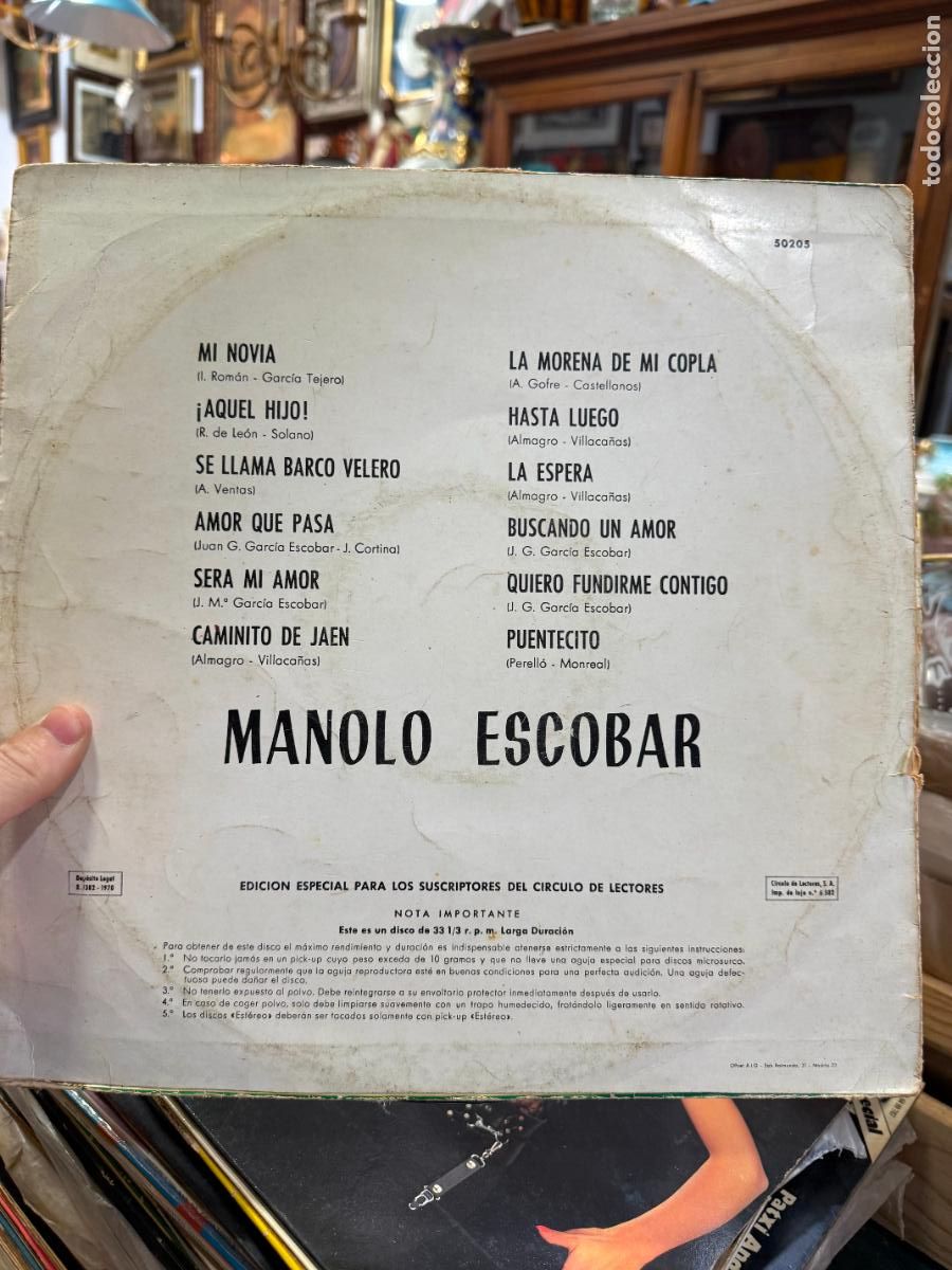 Discos de vinilo: LP MANOLO ESCOBAR -- - Foto 2