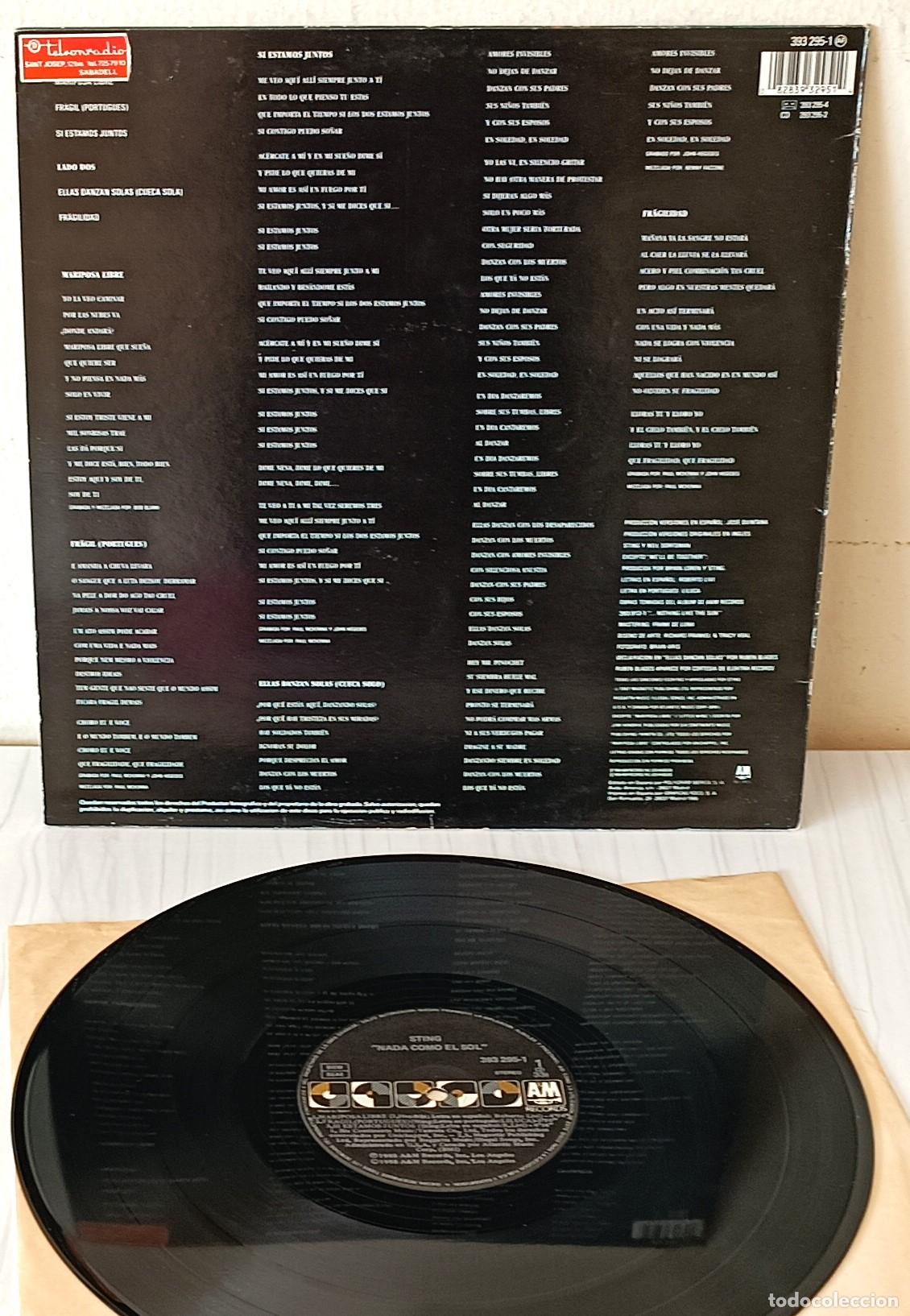 Discos de vinilo: STING - NADA COMO EL SOL A & M - 1988 - Foto 2
