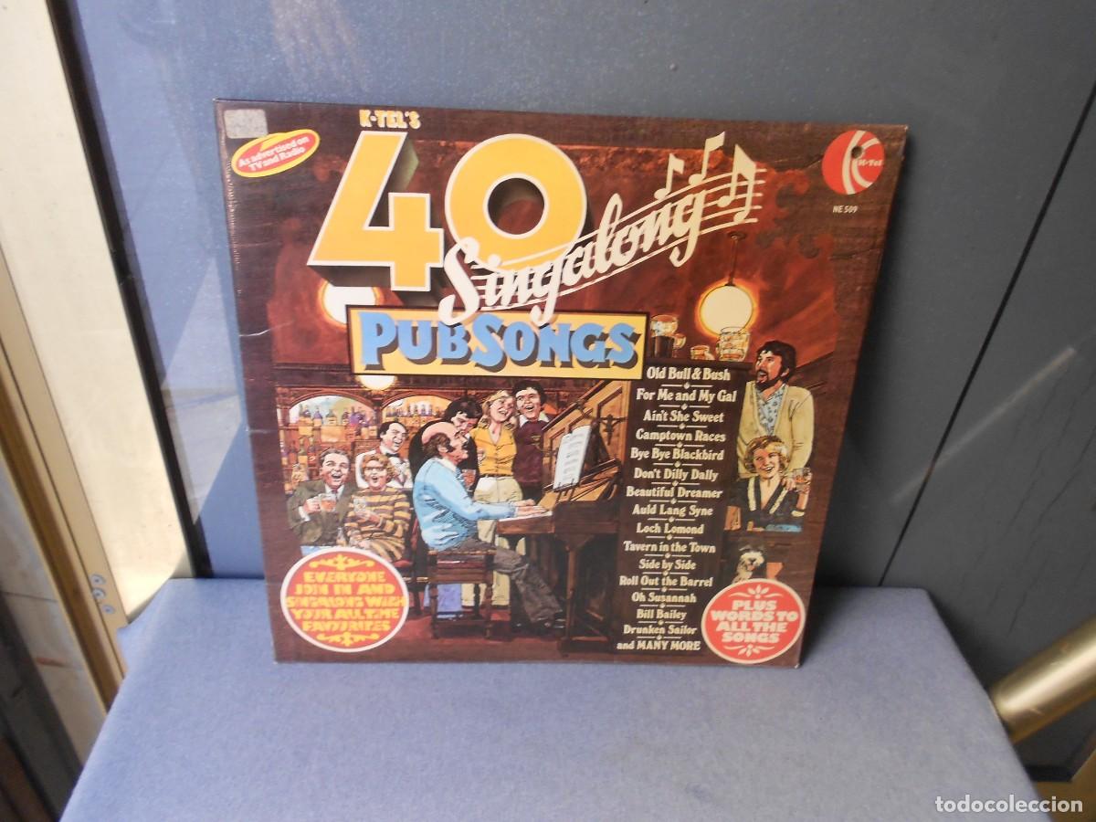 Discos de vinilo: DISCO LP. 40 SINGALONG. PUBSONGS. - Foto 1