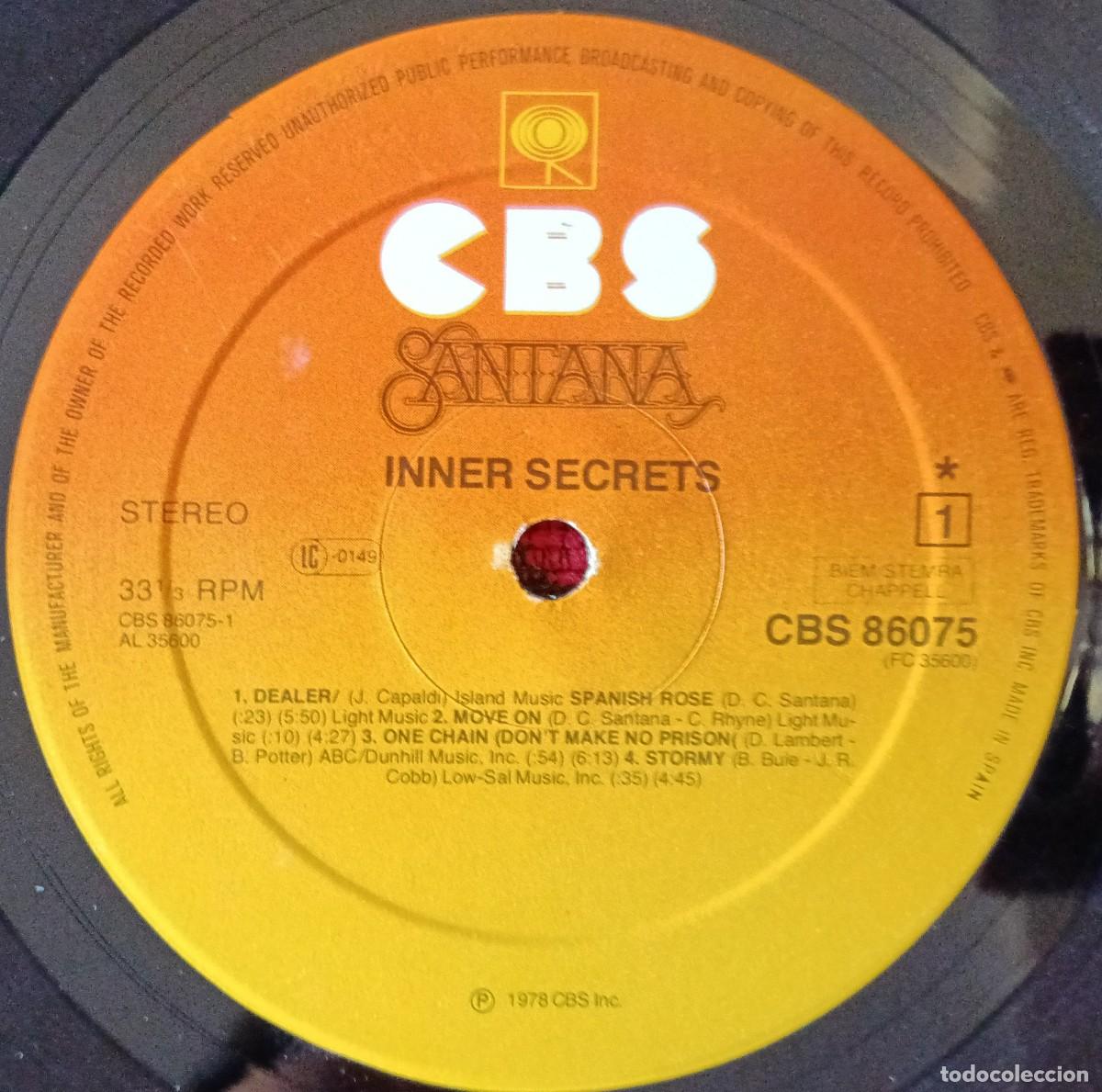 Discos de vinilo: SANTANA ** Inner Secrets ** VINILO LP 1978 - Foto 3