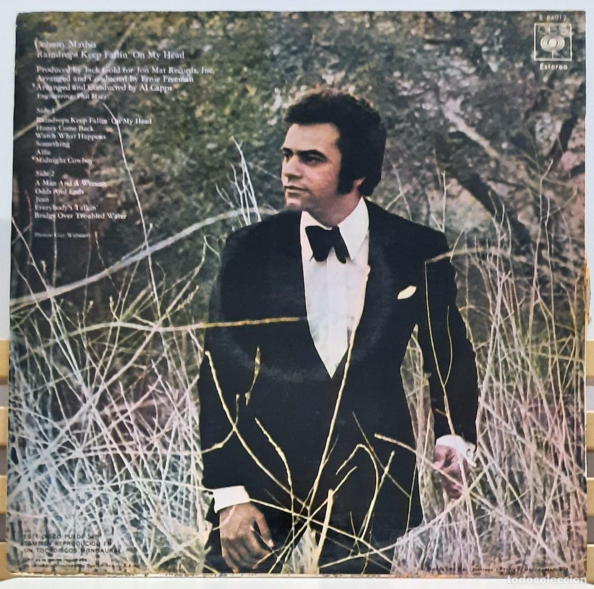 Discos de vinilo: JOHNNY MATHIS &middot;&middot;&middot; Raindrops Keep Fallin On My Head - (LP) - Foto 2