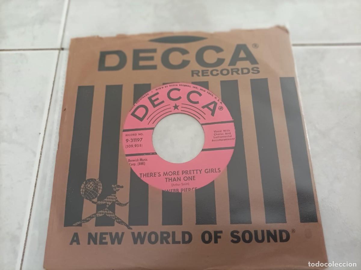 Discos de vinilo: Webb pierce single original americano - Foto 2