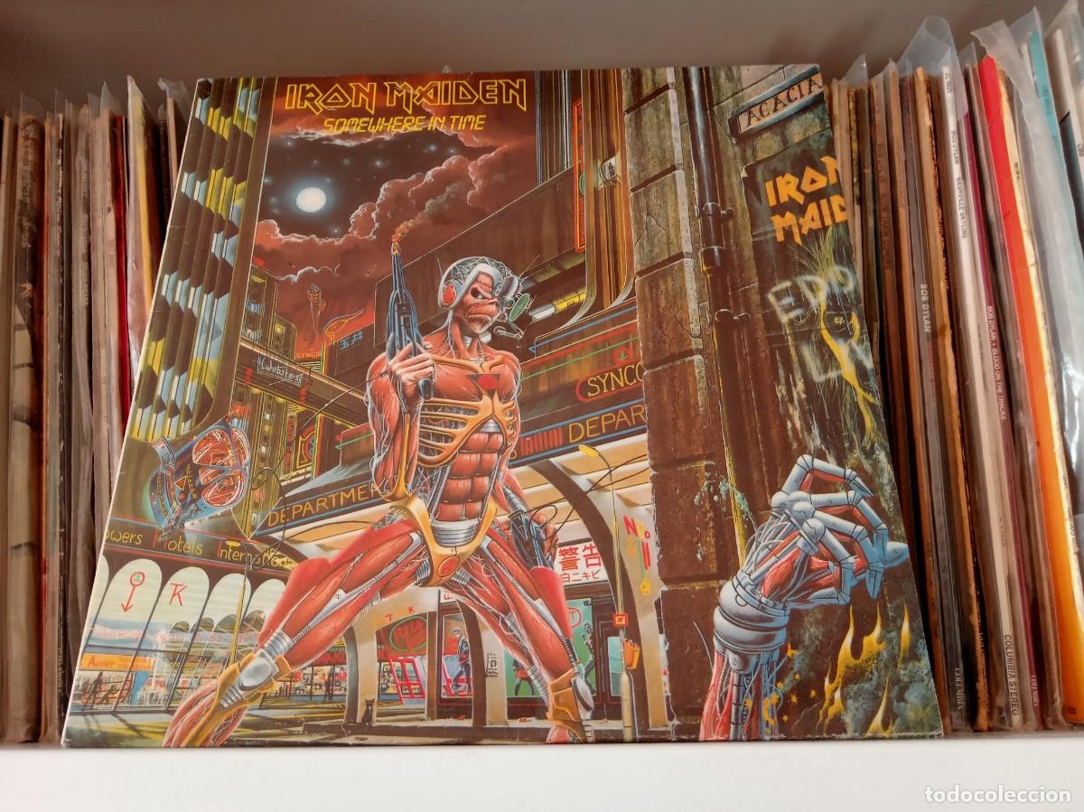 Discos de vinilo: Iron Maiden &lrm;&ndash; Somewhere In Time - lp Spain 1986 - Foto 1