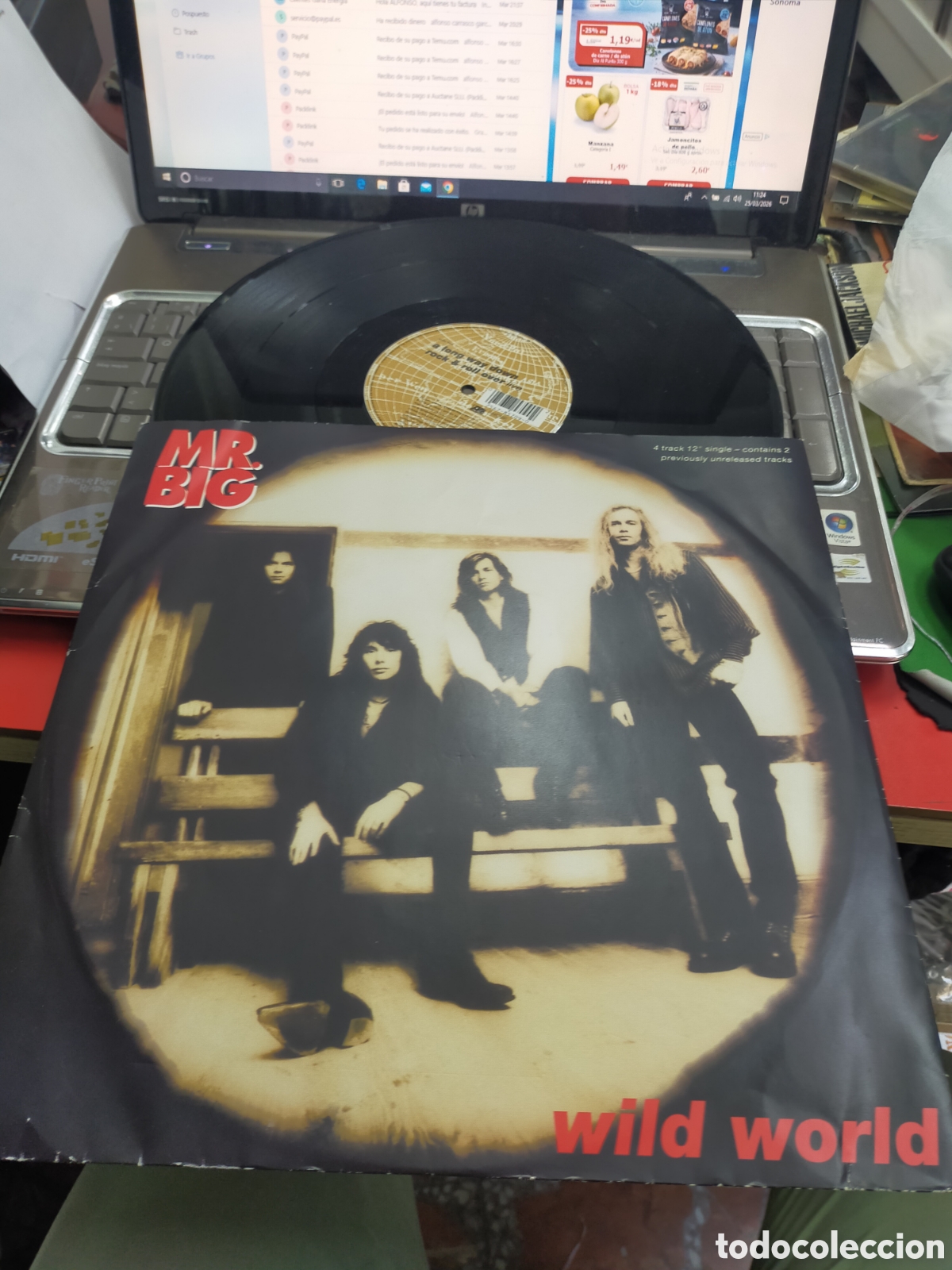Discos de vinilo: Mr. Big maxi Wild world 1993 - Foto 1