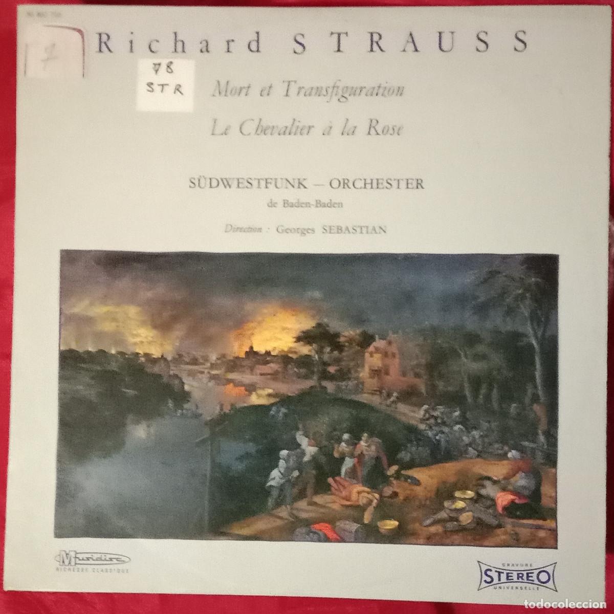 Discos de vinilo: Mort et Transfiguration/Le Chevalier &agrave; la Rose - Rischard Strauss - Edit. Musidisc. (P) - Foto 1