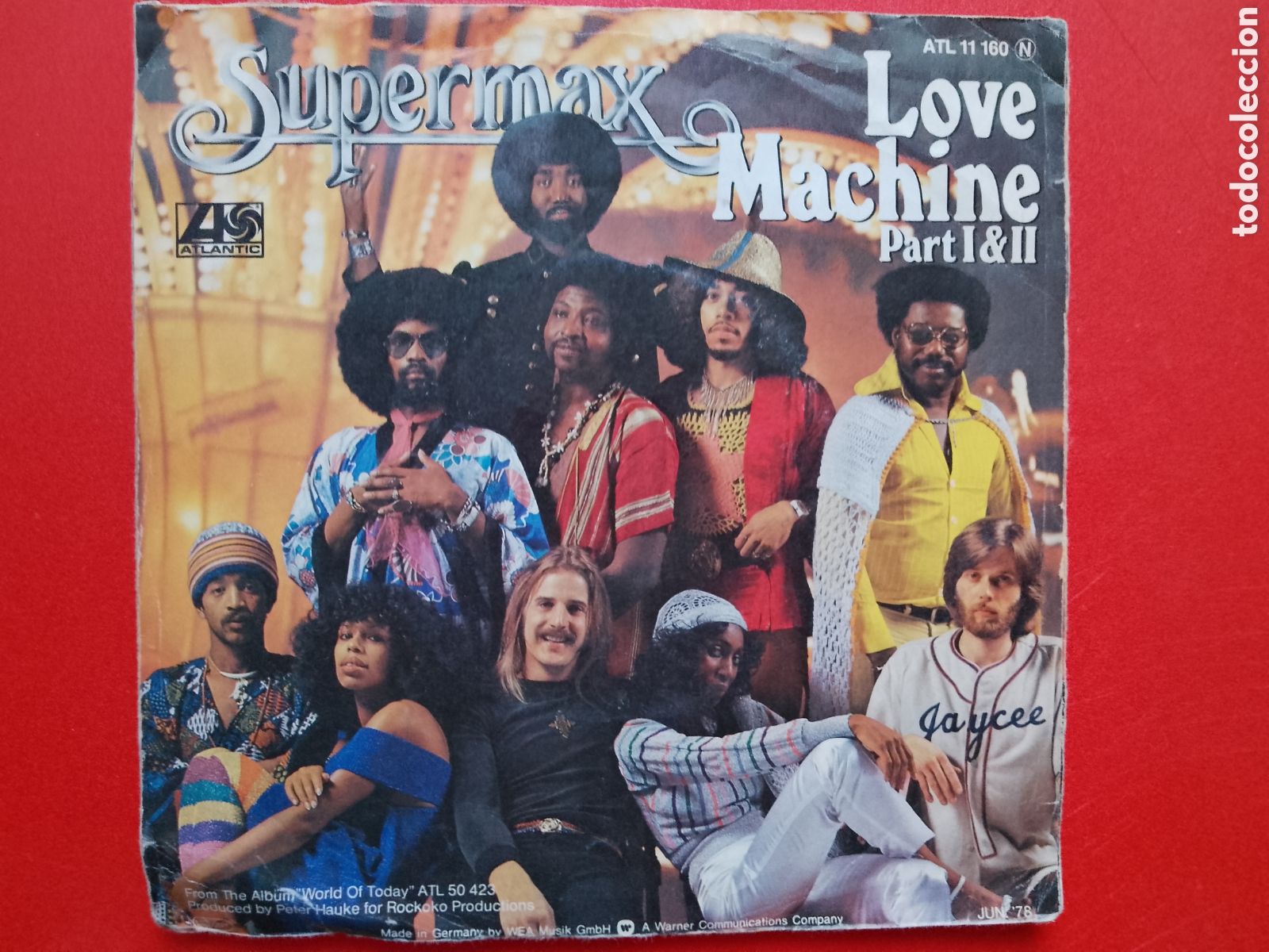 Discos de vinilo: Supermax &ndash; Love Machine (Part I & II) Germany 1978 Atlantic