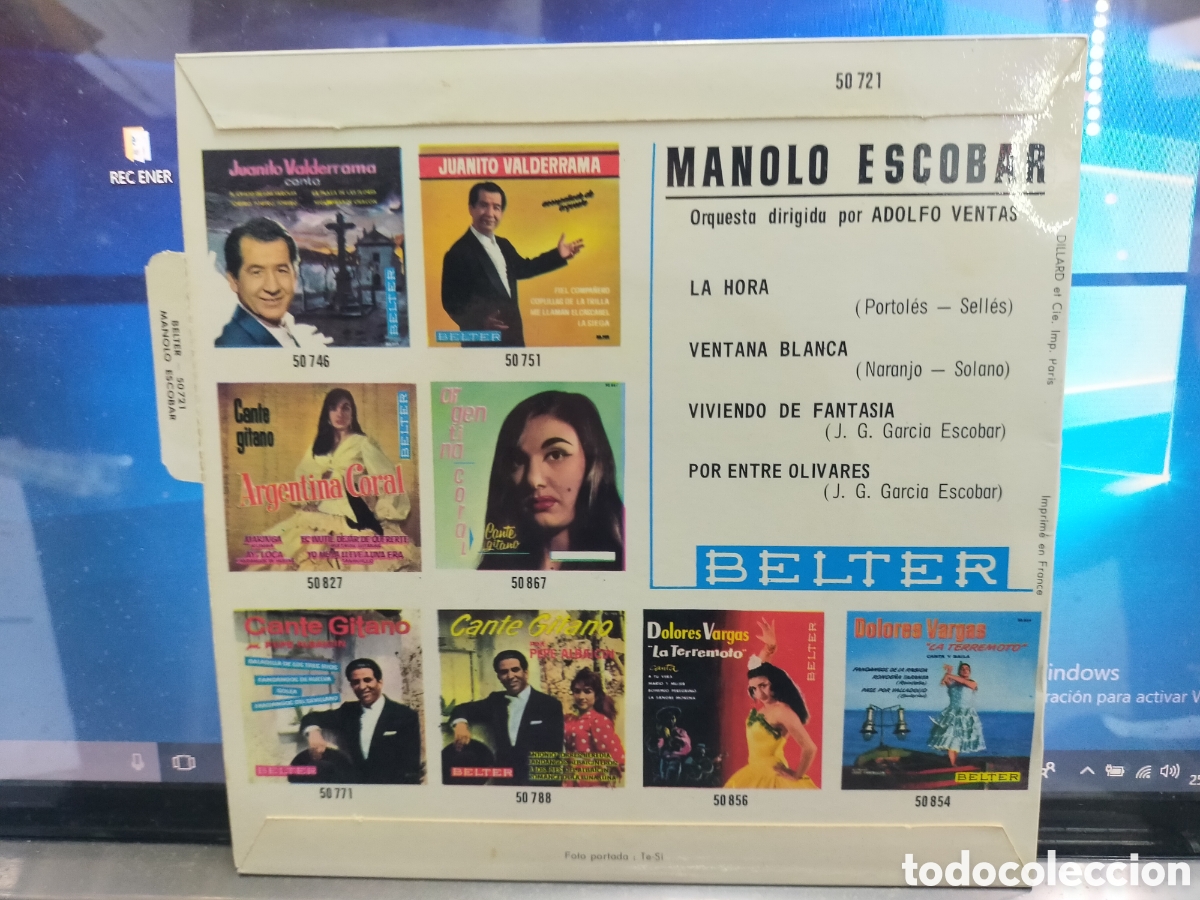 Discos de vinilo: Manolo escobar ep la hora + 3 Francia - Foto 2