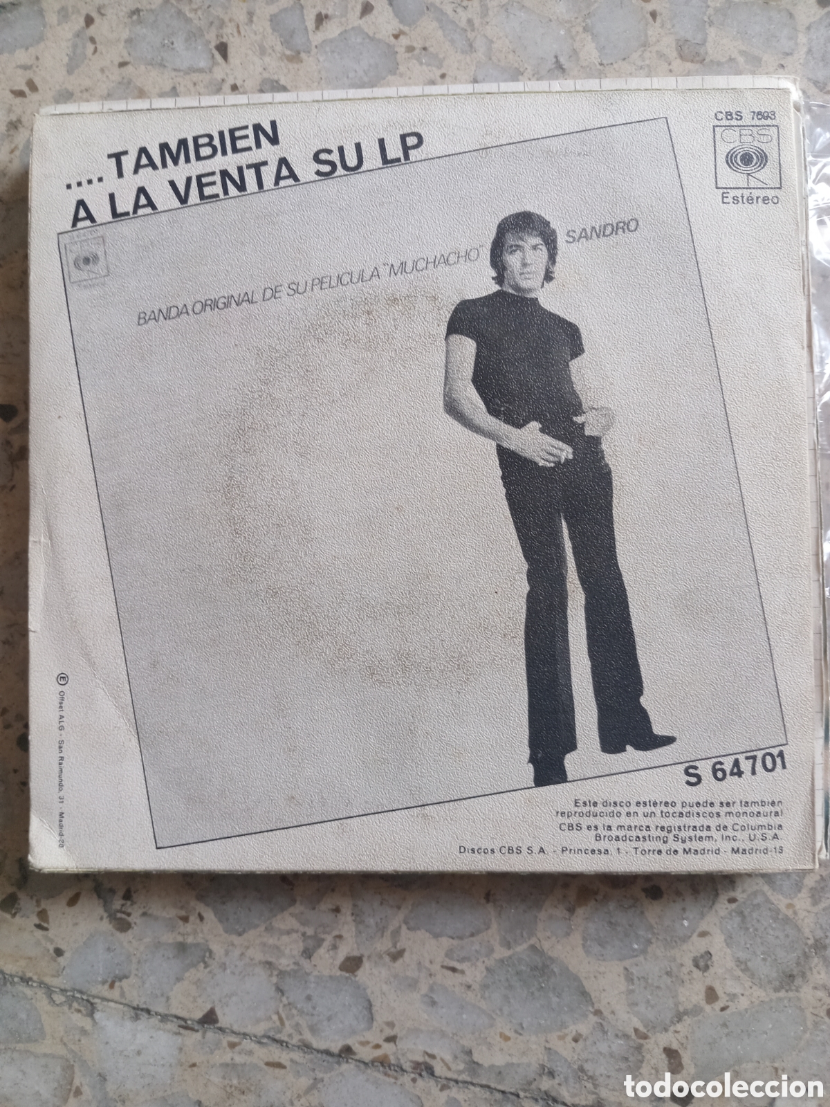 Discos de vinilo: SGL SANDRO PORQUE YO TE AMO 1971 - Foto 2