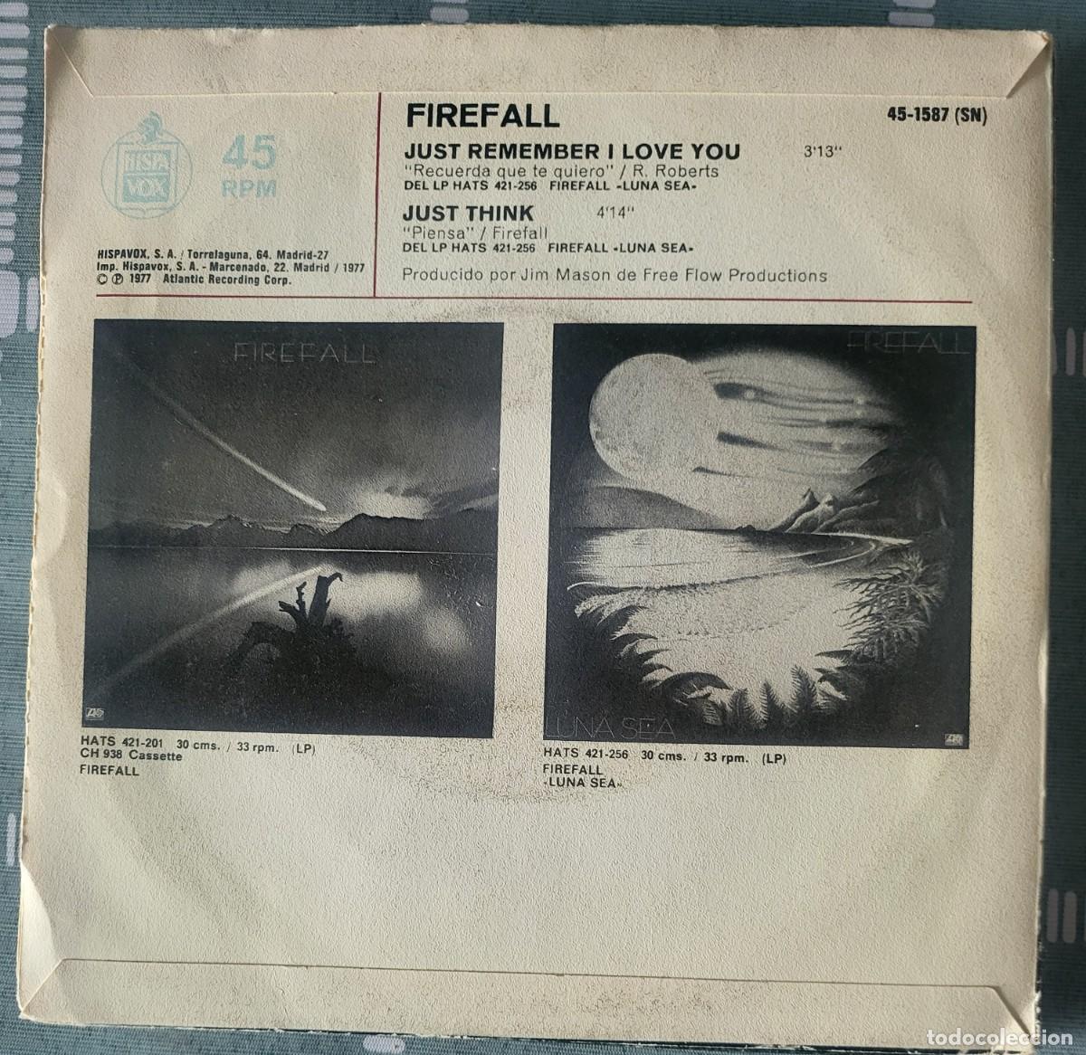 Discos de vinilo: Firefall single sello Hispavox editado en Espa&ntilde;a a&ntilde;o 1977... - Foto 2